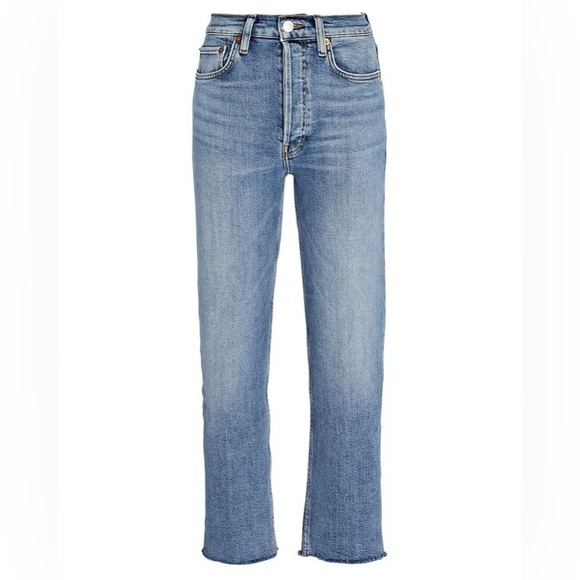 RE/DONE 70’s Stove Pipe in Medium Stone Wash - Picture 4 of 11